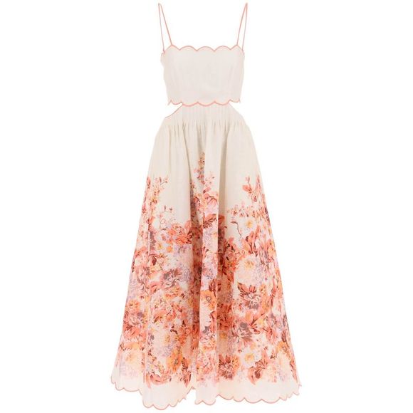 ZIMMERMANN Handbags - Zimmermann 'Devi Scallop' Cut-Out Midi Dress